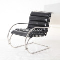 현대 검은 가죽 MR 라운지 의자 복제본